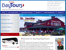 Tablet Screenshot of koningdaytours.com